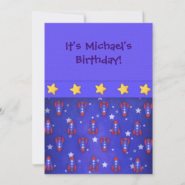 Raketinbjudningar till Fraktaser Inbjudningar (Framsida)