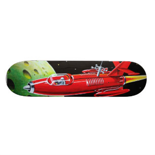 raketkonstskateboard old school skateboard bräda 21,6 cm