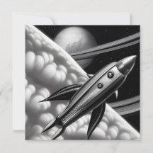 Raketkort för det surreala Retro-utrymmet