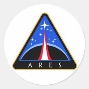 Raketlogotyp för NASA Ares Runt Klistermärke