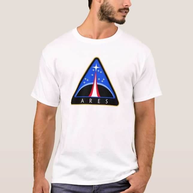 Raketlogotyp för NASA Ares T-shirt (Framsida)