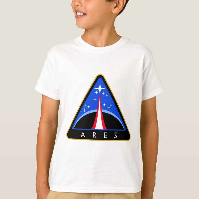 Raketlogotyp för NASA Ares T-shirt (Framsida)