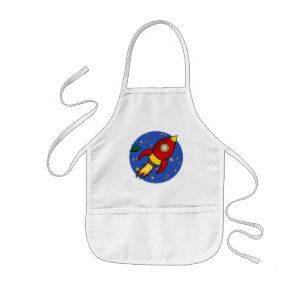 Raketröd gult Apron Barnförkläde