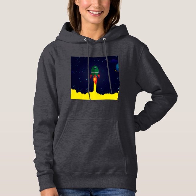 Raketrymdskepp astrologi astronaut t shirt (Framsida)