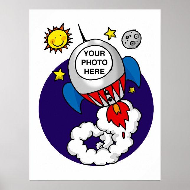 Raketrymdsunge - lägg till ditt eget foto poster (Framsidan)