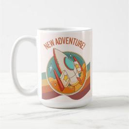 raketskepp nytt äventyr kaffemugg