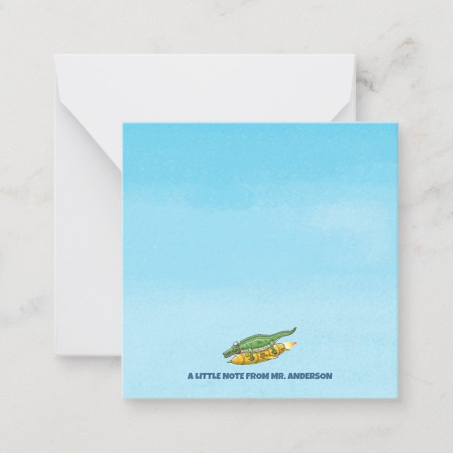 Raketsköldpadda Anteckningskort (Framsida)