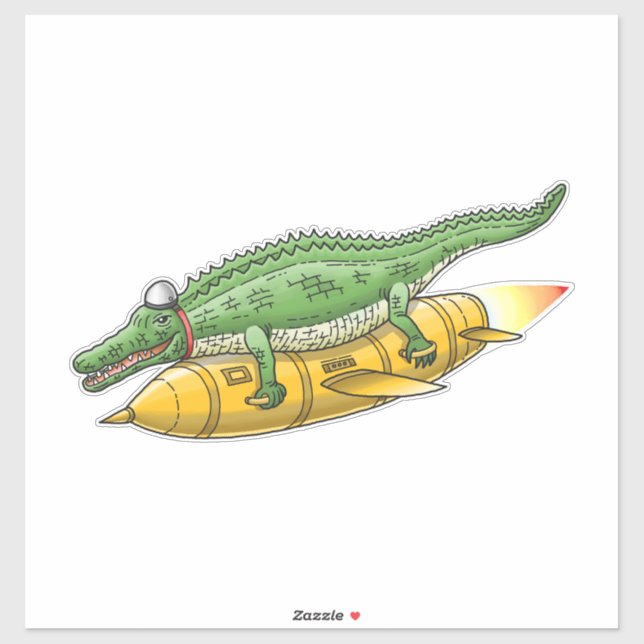 Raketskrokodil Klistermärken (Ark)