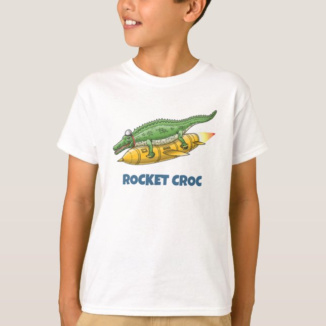 Raketskrokodilj T Shirt (Framsida)