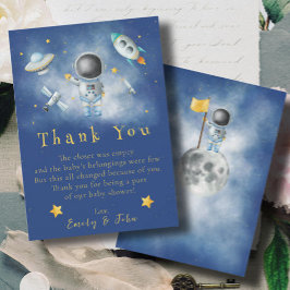 Raketstjärna i rymden baby Astronaut Boy Tack in Inbjudningar