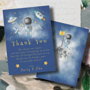 Raketstjärna i rymden baby Astronaut Boy Tack in Inbjudningar