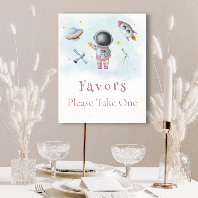 Raketstjärnor för rymdflicka Astronaut rosa-rakete Poster (Skapare uppladdad)