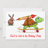Raketstolpe Tortoise och Hare Födelsedagsfest