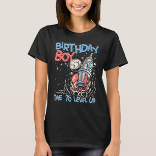 Rakett Galax Yttre Rymden Födelsedags Pojke Dags A T Shirt