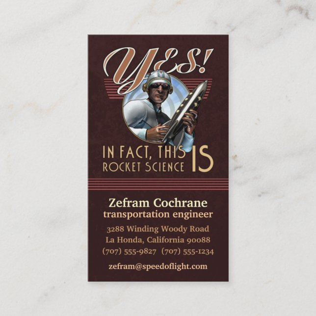 Raketvetenskapsvisitkort Visitkort (Framsida)