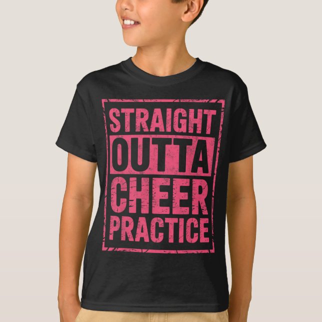 Rakfrån Cheer-övningarna Cheerledare Cheerle T Shirt (Framsida)