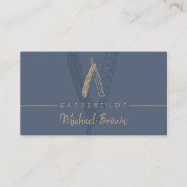 Rakhyvel Barber Navy Visitkort