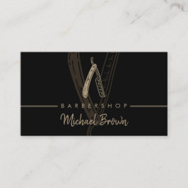 Rakhyvel för Barber Logotyp Visitkort