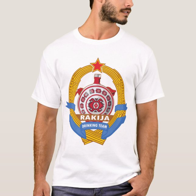 Rakija Drinking Team T Shirt (Framsida)