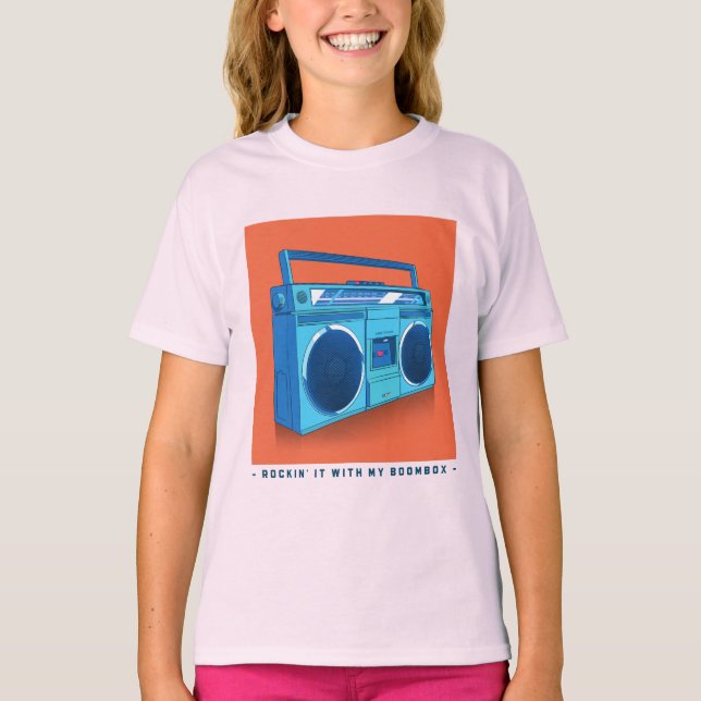 Rakin med min Boombox T Shirt (Framsida)