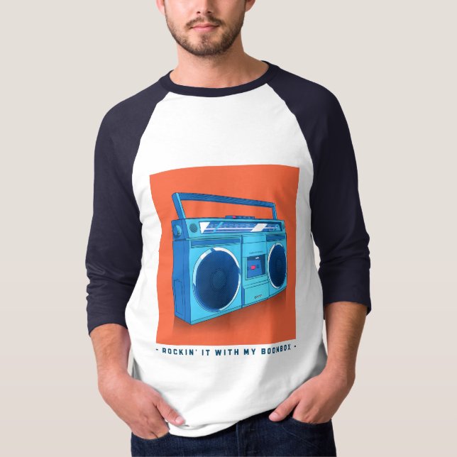 Rakin med min Boombox T Shirt (Framsida)
