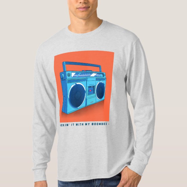 Rakin med min Boombox T Shirt (Framsida)