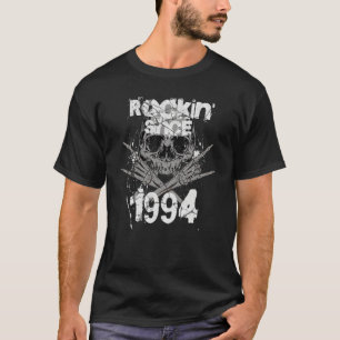 Rakin sedan 1994 födelsedag i Händer, Grunge Skull T Shirt