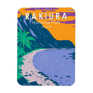 Rakiura National Park New Zealand Vintage Magnet