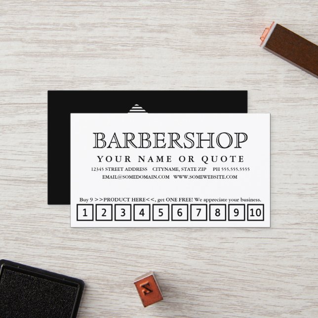 rakkniven görar randig lojalitetstansmaskinkortet lojalitetskort (Fram/Back In Situ)