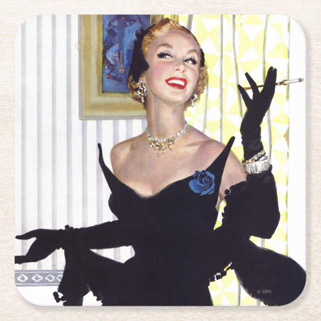 Rakkvinnor är farliga för 2 underlägg papper kvadrat (Framsidan)