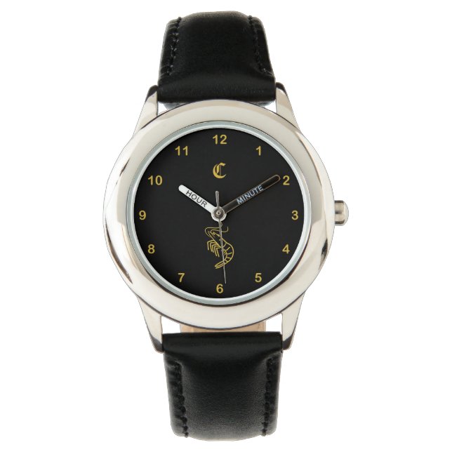Räklinjekonstklocka Armbandsur (Framsida)