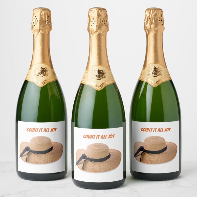 Räkna All Glädje Champagne Etikett (Flaskor)