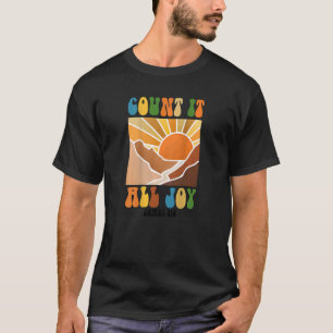 Räkna allt Joy James 12 Christian Jesus Herreli T Shirt