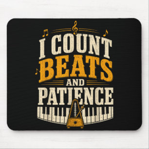 Räkna beats och tålamod piano musiklärare musmatta