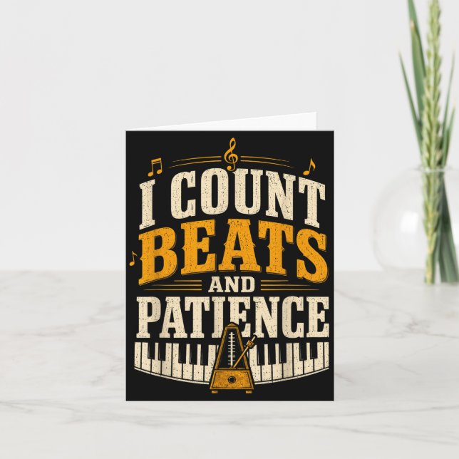 Räkna beats och tålamod pianolärare kort (Framsida)