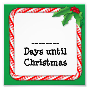 Räkna dagarna till jul fototryck