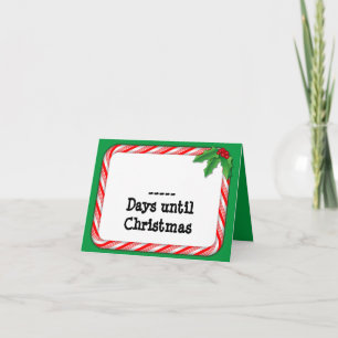 Räkna dagarna till jul helgkort