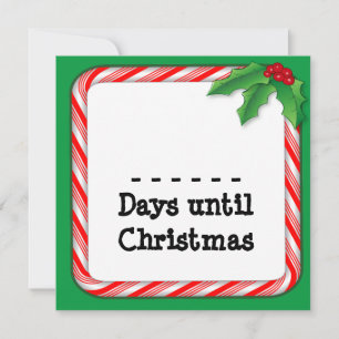Räkna dagarna till jul julkort