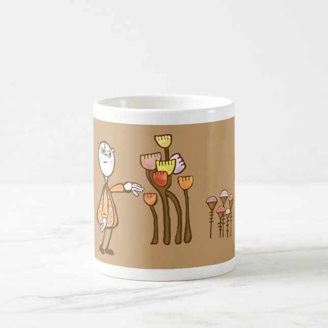 Räkna din trädgård med blommorna kaffemugg (Center)
