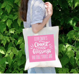 Räkna din välsignelse Barn Namn VBS Church Bag Tygkasse