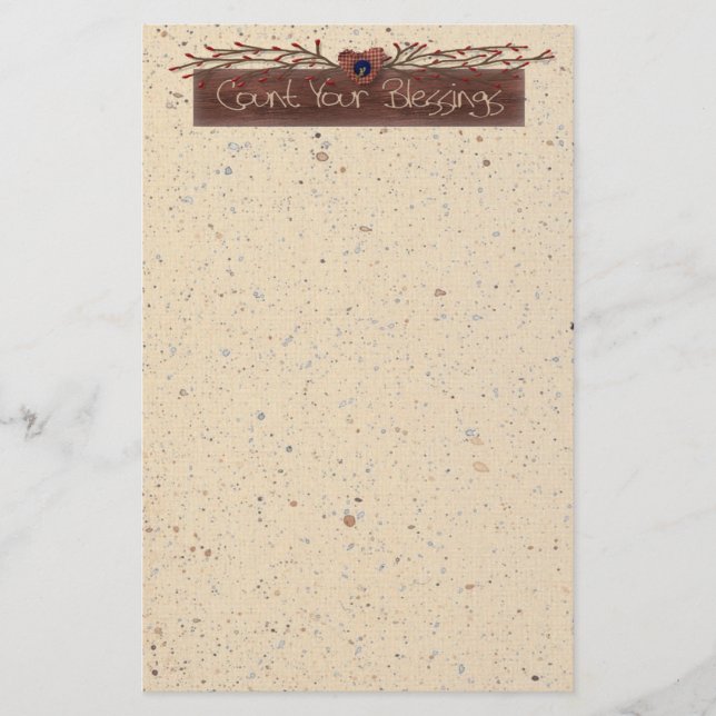 Räkna din välsignelsemall brevpapper (Framsida)