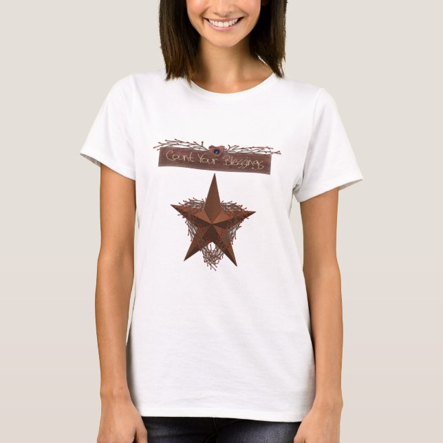Räkna din välsignelseT-tröja Tee Shirt (Framsida)