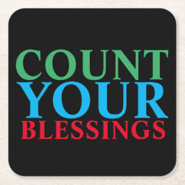 Räkna dina Pappra välsignelser Underlägg inspirati