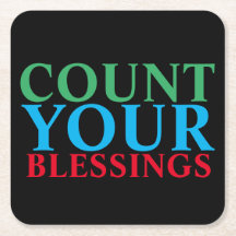 Räkna dina Pappra välsignelser Underlägg inspirati