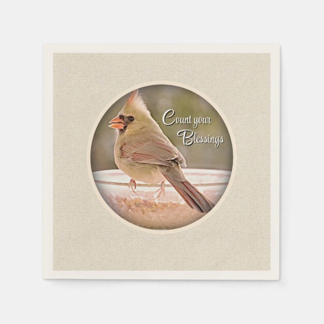 Räkna dina välsignelser - Pappra blöjor Pappersservett (Framsidan)