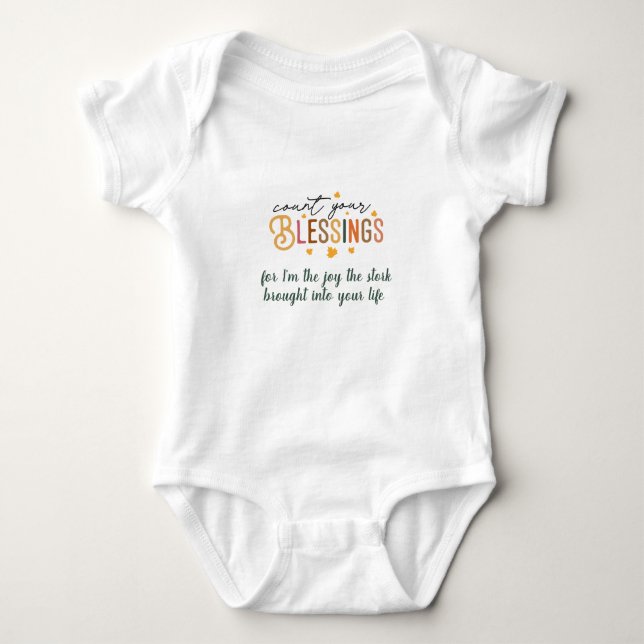 Räkna dina välsignelser t shirt (Framsida)