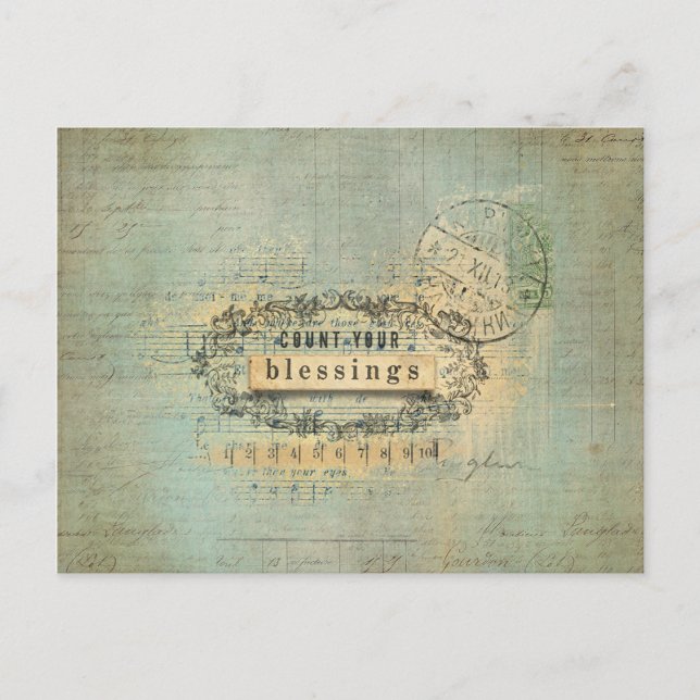 Räkna ditt deltagande sambandsordart vykort (Framsida)