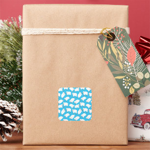 Räkna får fyrkantigt klistermärke