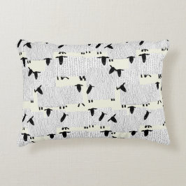 Räkna får, sömnig fårkudde prydnadskudde