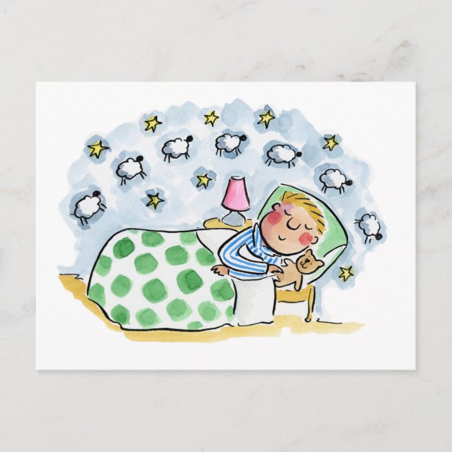 Räkna får vykort (Framsida)